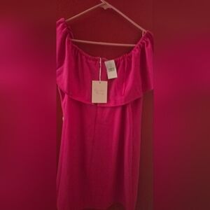 Pink Off-Shoulder Women's Top